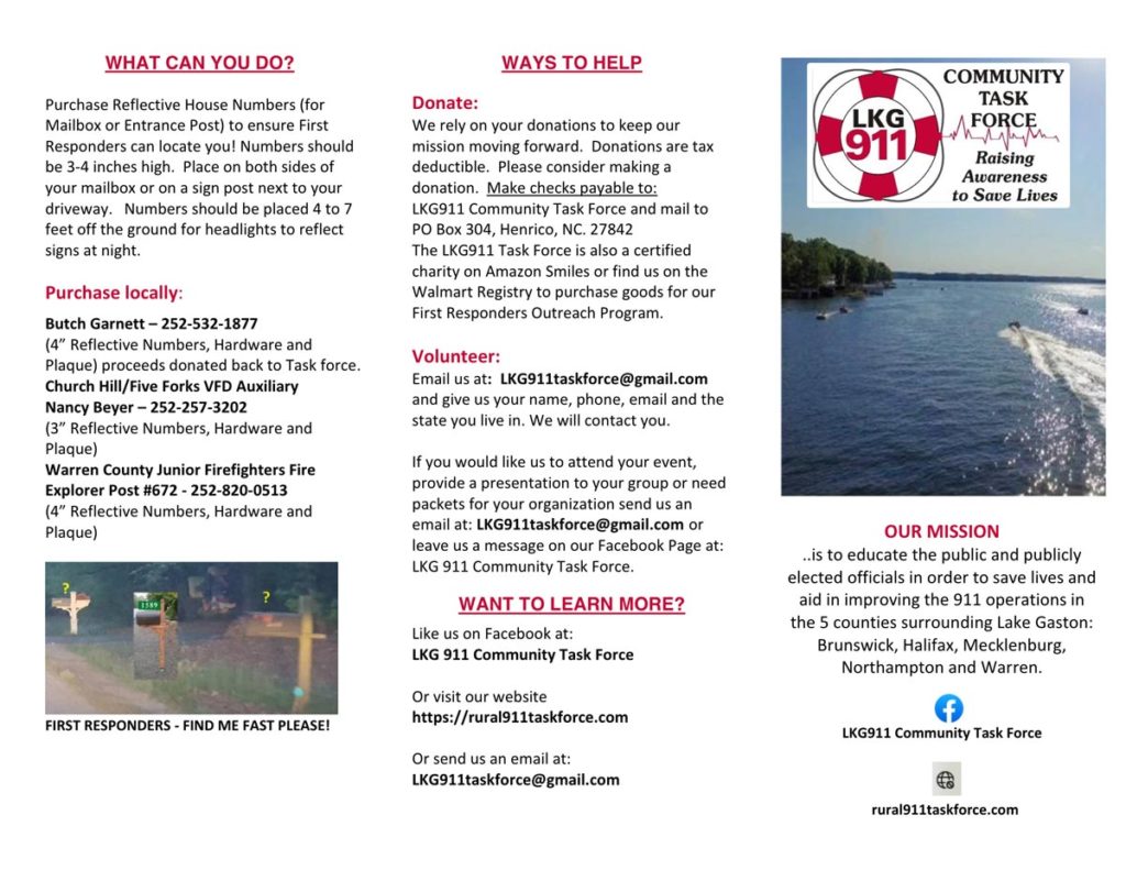 LKG 911 Community Task Force Brochure