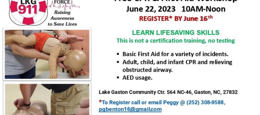Our next Free CPR & First Aid Workshop