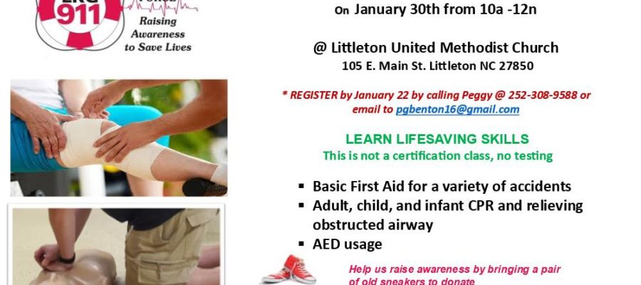 Free First Aid / CPR Class 1-30-24